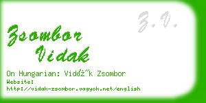 zsombor vidak business card